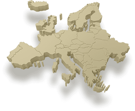 Europe flag and landmarks